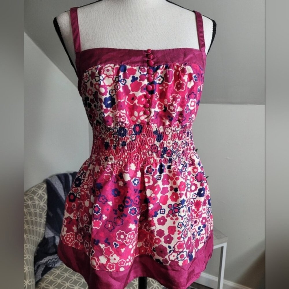 Anthropologie FRUITERIA BLOUSE HABOTI 100% SILK Odille Top Size 2